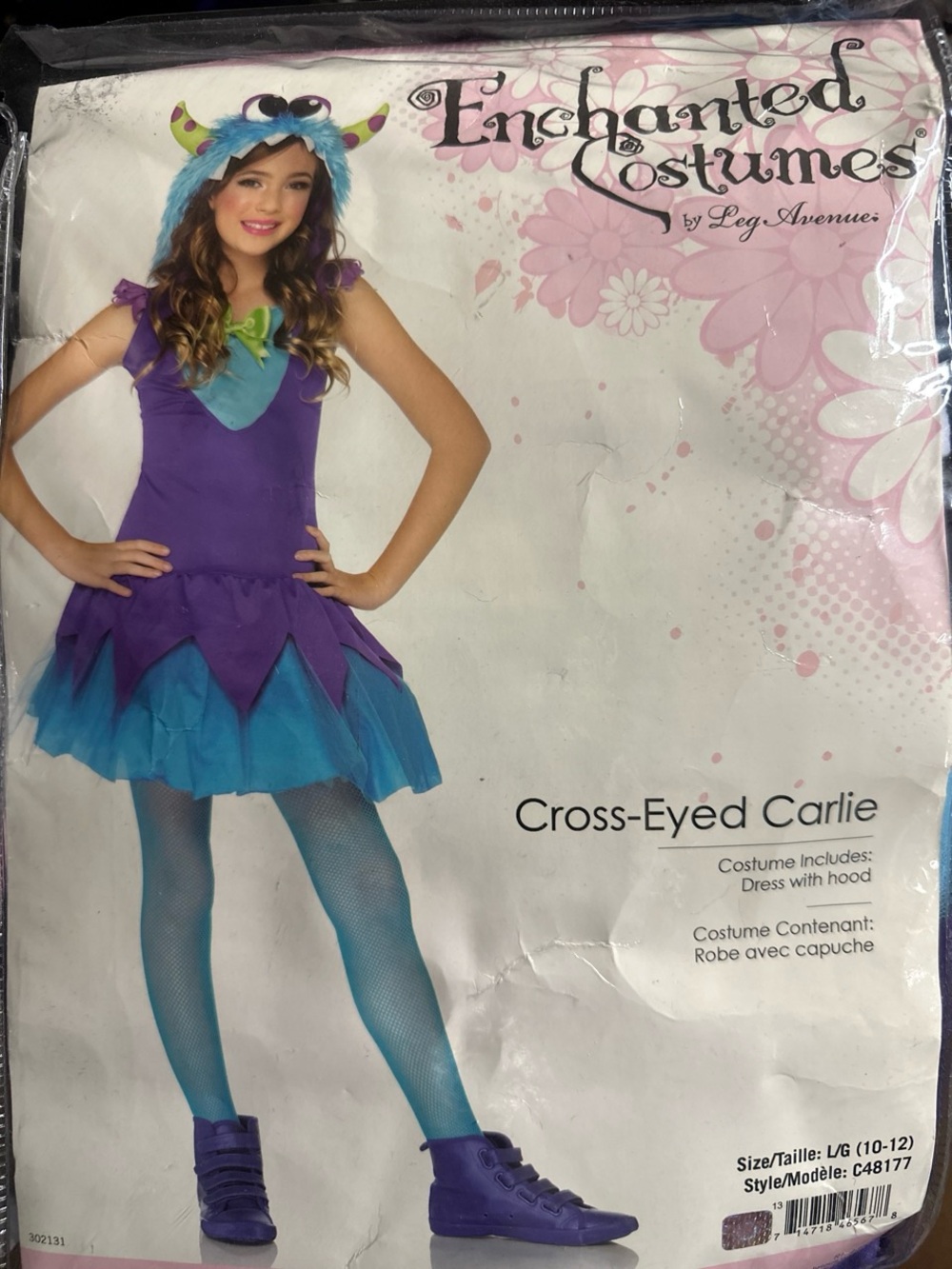 Leg Avenue Purple & Blue Monster Dress with Hood